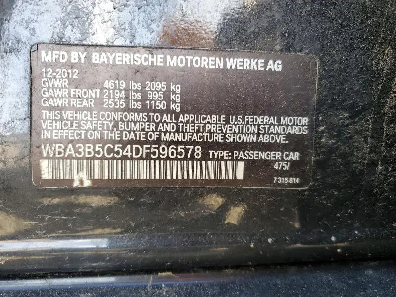 2013 BMW 328 XI SULEV  