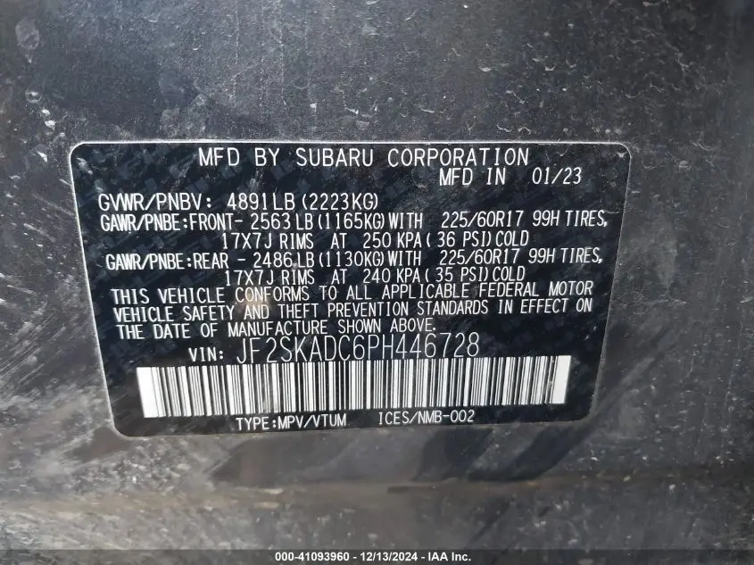 2023 SUBARU FORESTER PREMIUM
