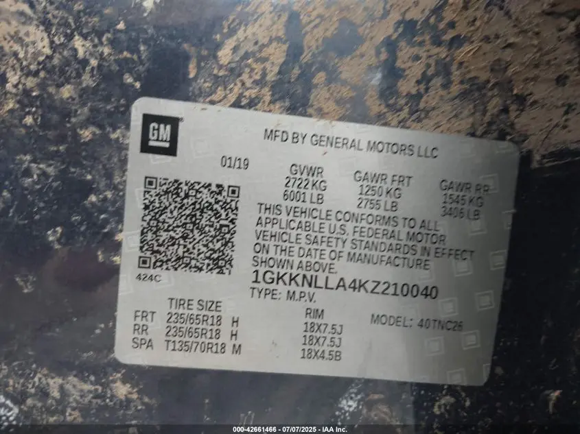 2019 GMC ACADIA SLE-2