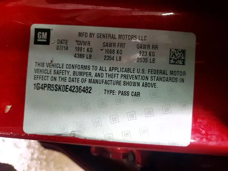 2014 BUICK VERANO CONVENIENCE  