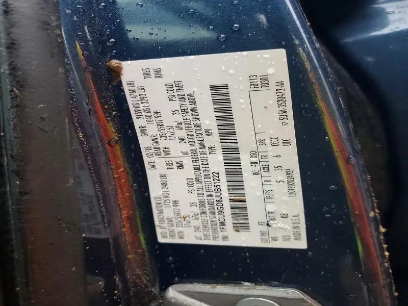 2018 FORD ESCAPE SE  