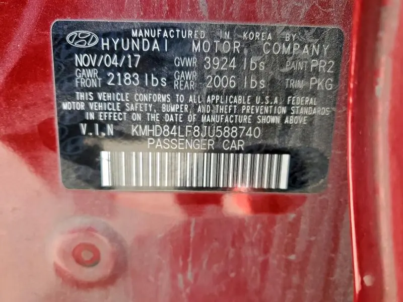 2018 HYUNDAI ELANTRA SEL  