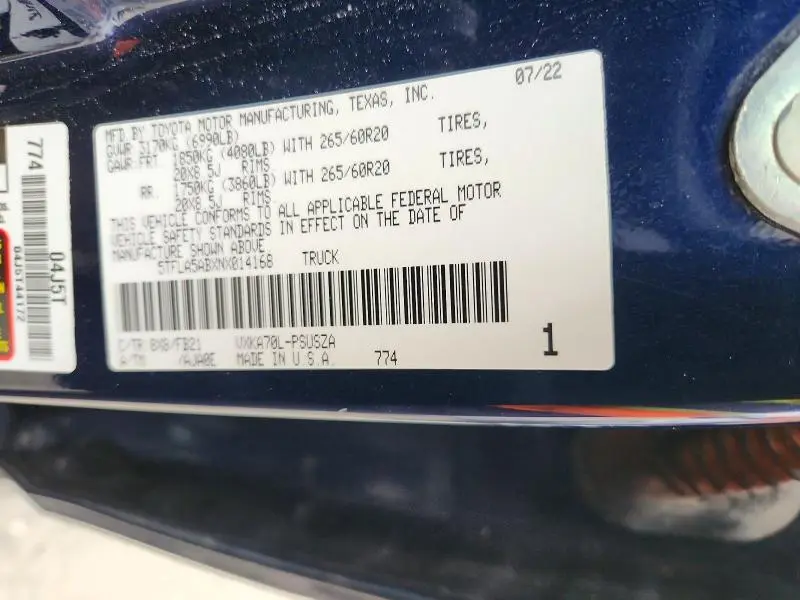 2022 TOYOTA TUNDRA SR5  