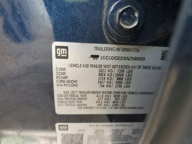 2022 CHEVROLET SILVERADO K1500 LTZ  