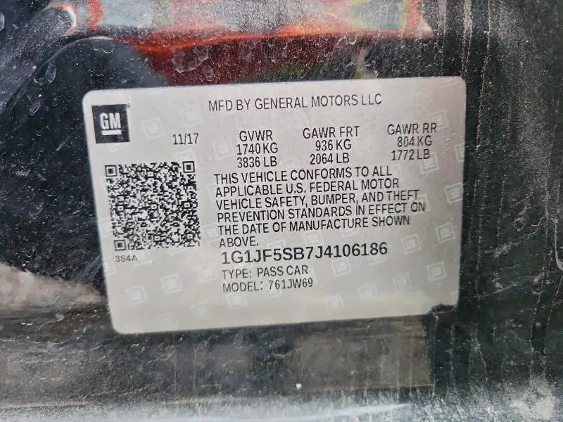 2018 CHEVROLET SONIC PREMIER  