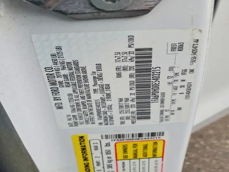 2014 FORD FUSION SE  