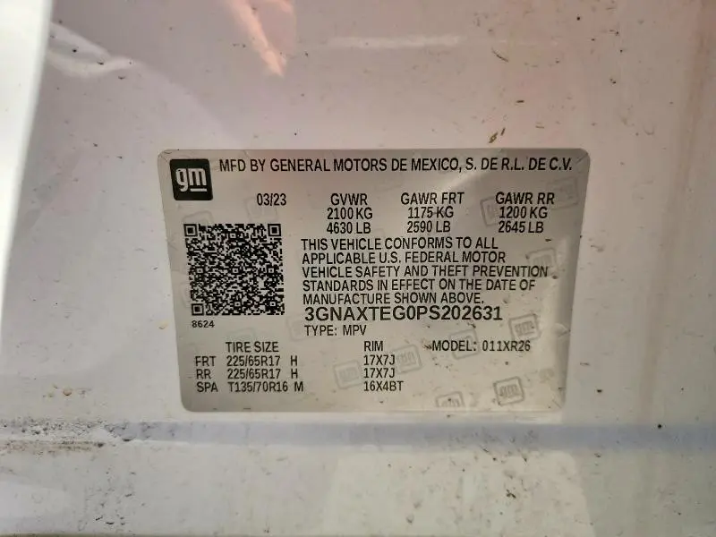 2023 CHEVROLET EQUINOX LT  