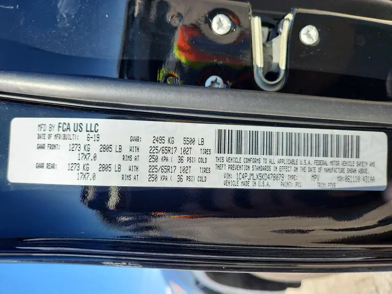 2019 JEEP CHEROKEE LATITUDE PLUS  
