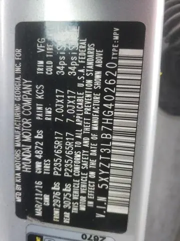 2017 HYUNDAI SANTA FE SPORT   