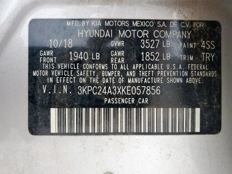 2019 HYUNDAI ACCENT SE  