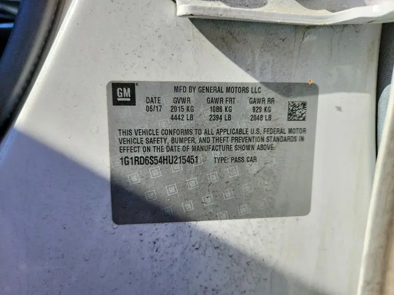 2017 CHEVROLET VOLT PREMIER  