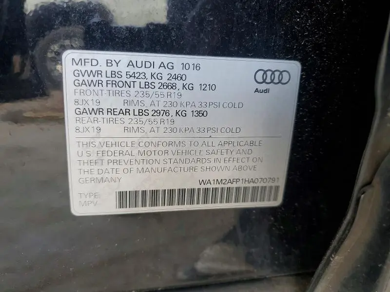 2017 AUDI Q5 PREMIUM PLUS  