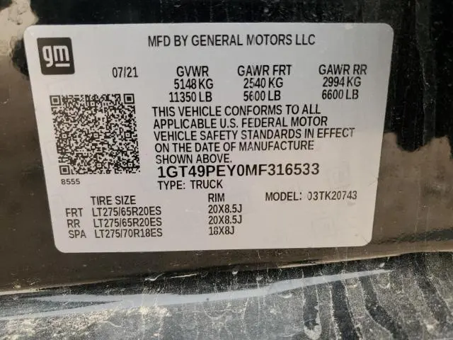 2021 GMC SIERRA K2500 AT4  