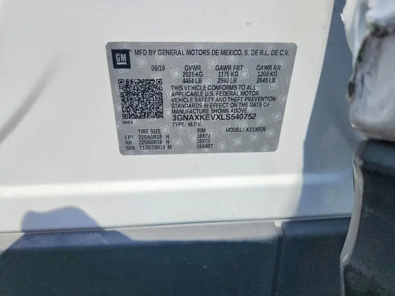 2020 CHEVROLET EQUINOX LT  