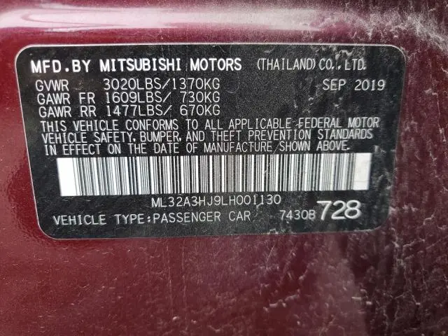 2020 MITSUBISHI MIRAGE ES  
