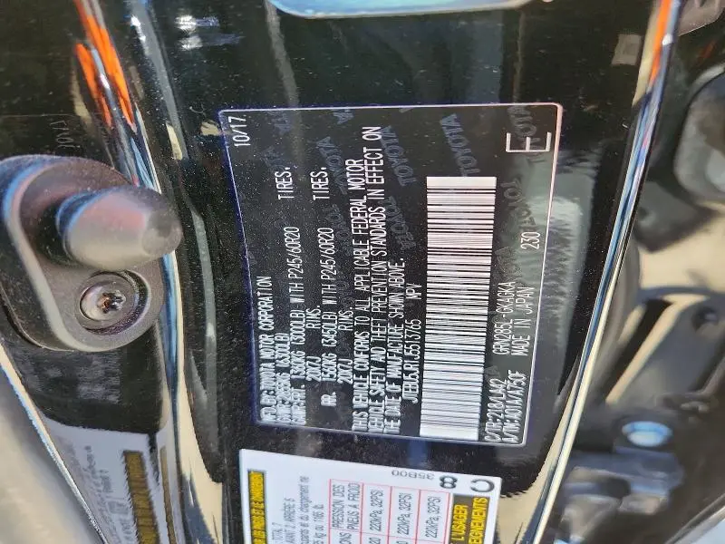 2018 TOYOTA 4RUNNER LIMITED  