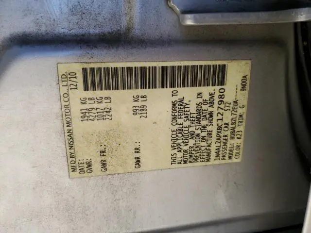 2011 NISSAN ALTIMA BASE  