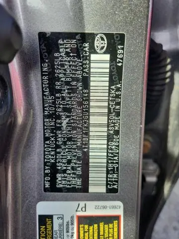 2016 TOYOTA CAMRY LE