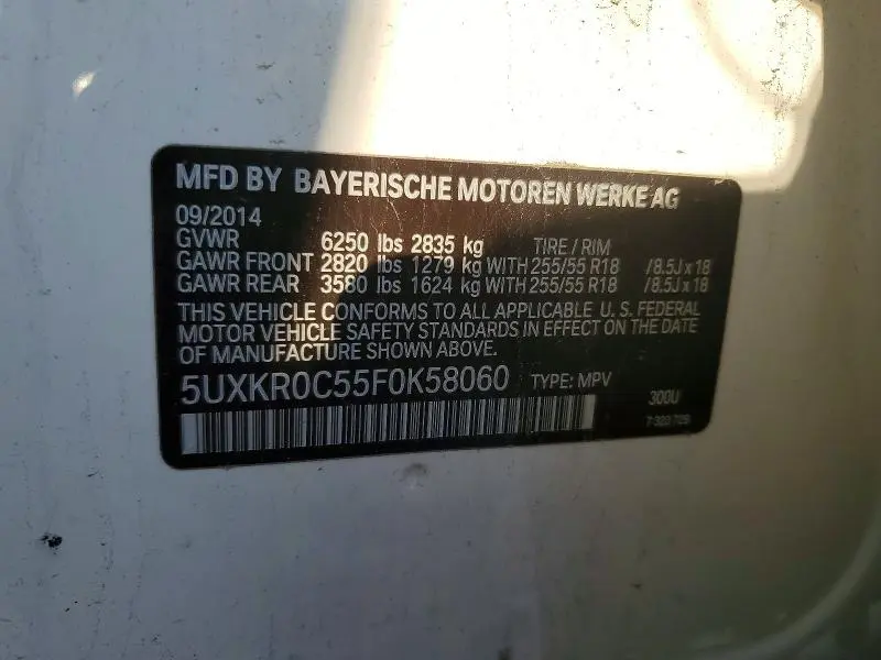 2015 BMW X5 XDRIVE35I  