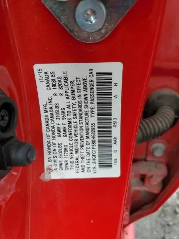 2016 HONDA CIVIC EX  
