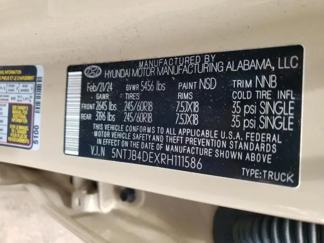 2024 HYUNDAI SANTA CRUZ SEL  
