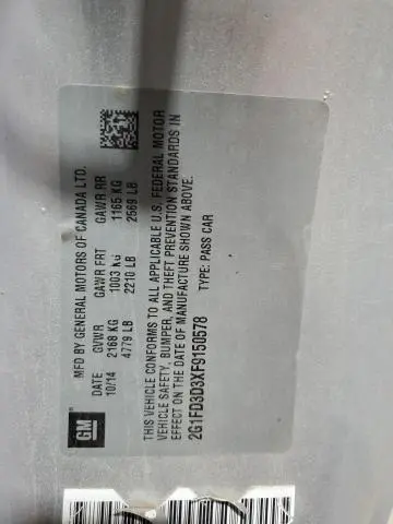 2015 CHEVROLET CAMARO LT  