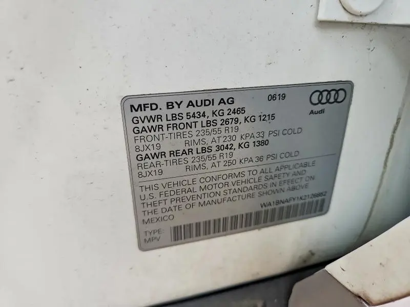 2019 AUDI Q5 PREMIUM PLUS  