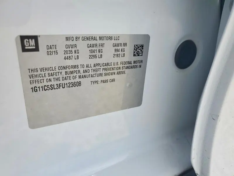 2015 CHEVROLET MALIBU 1LT  