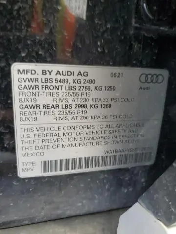 2021 AUDI Q5 PREMIUM PLUS  