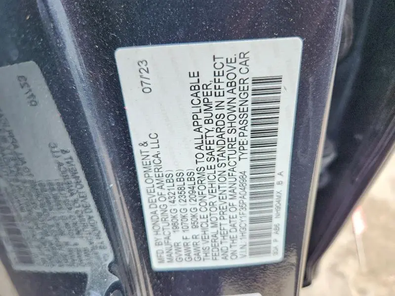 2023 HONDA ACCORD EX  