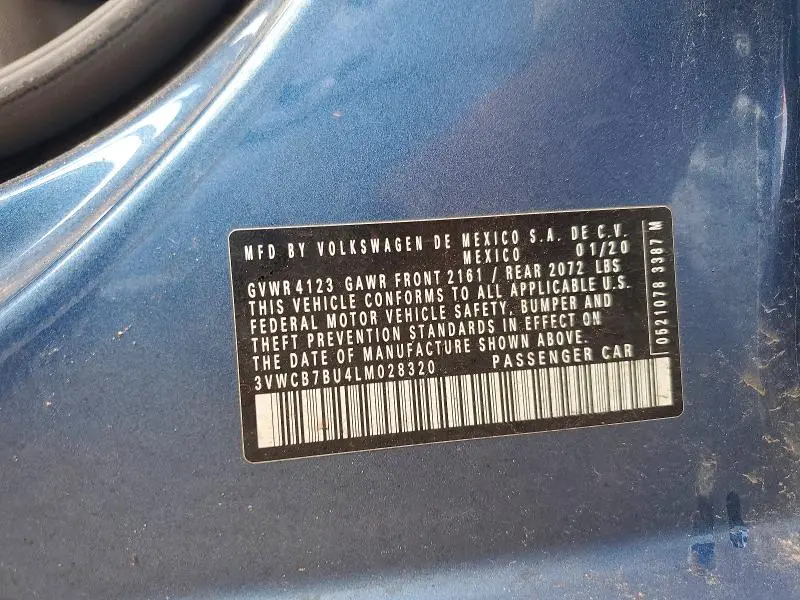 2020 VOLKSWAGEN JETTA S  