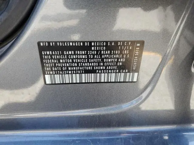 2015 VOLKSWAGEN JETTA SE  