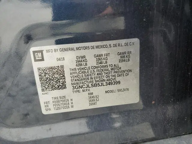 2018 CHEVROLET TRAX 1LT  