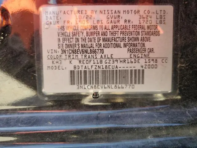 2022 NISSAN VERSA SV  