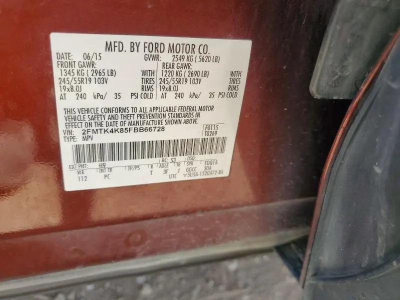 2015 FORD EDGE TITANIUM  