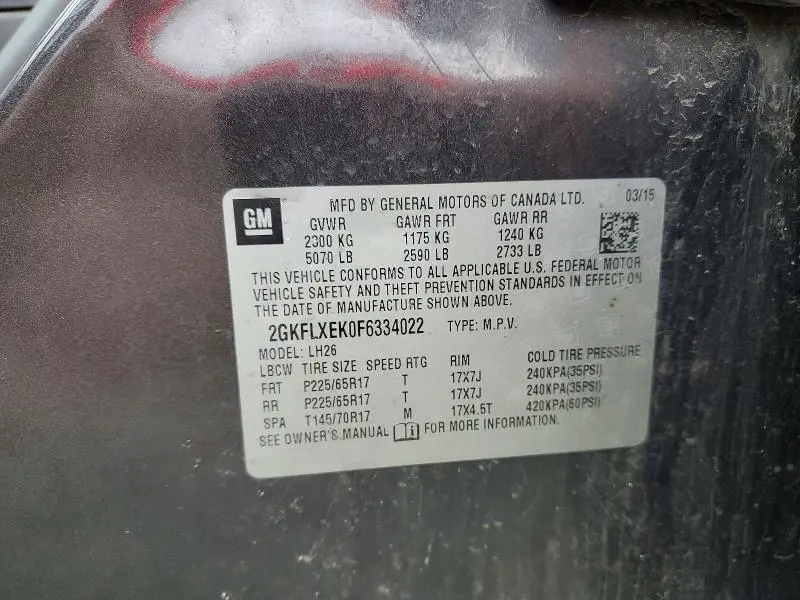 2015 GMC TERRAIN SLT  