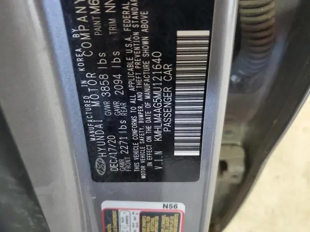2021 HYUNDAI ELANTRA SEL  