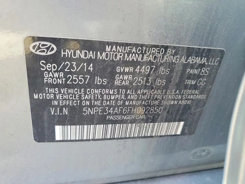 2015 HYUNDAI SONATA SPORT  