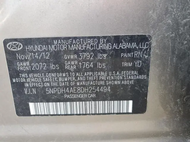 2013 HYUNDAI ELANTRA GLS