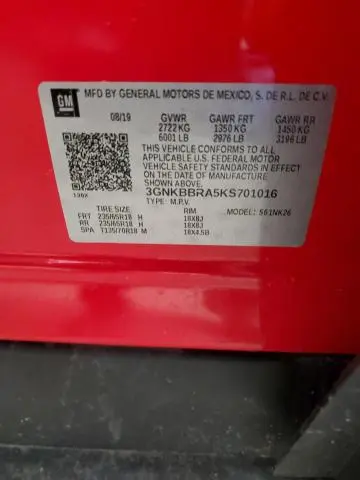 2019 CHEVROLET BLAZER 1LT  