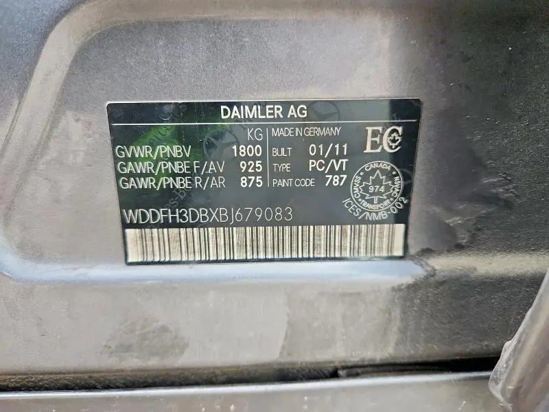 2011 MERCEDES-BENZ B200   