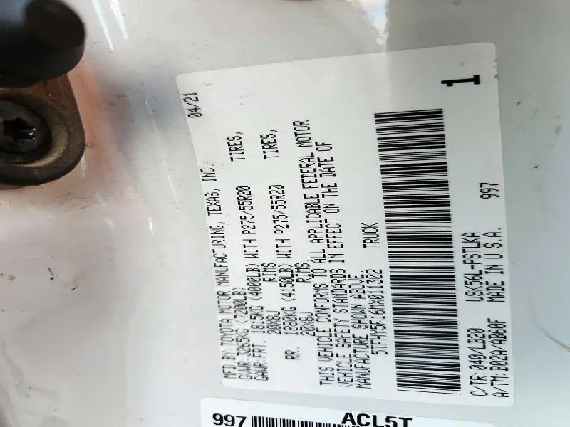 2021 TOYOTA TUNDRA CREWMAX LIMITED  
