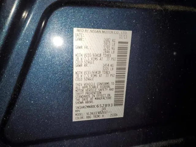 2013 NISSAN PATHFINDER S  