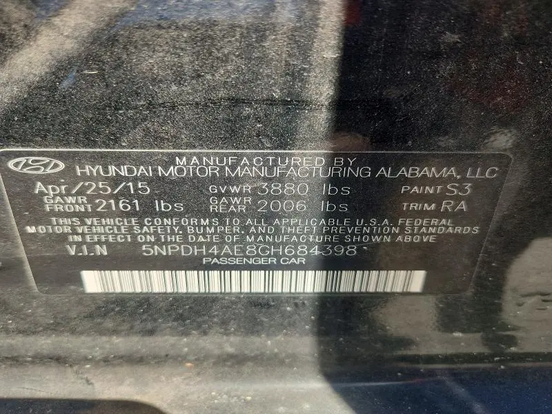 2016 HYUNDAI ELANTRA SE  
