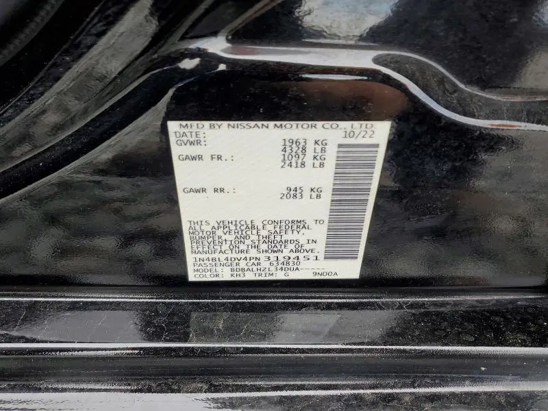 2023 NISSAN ALTIMA 2.5 SV  