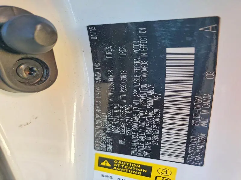 2015 LEXUS RX 350 BASE  