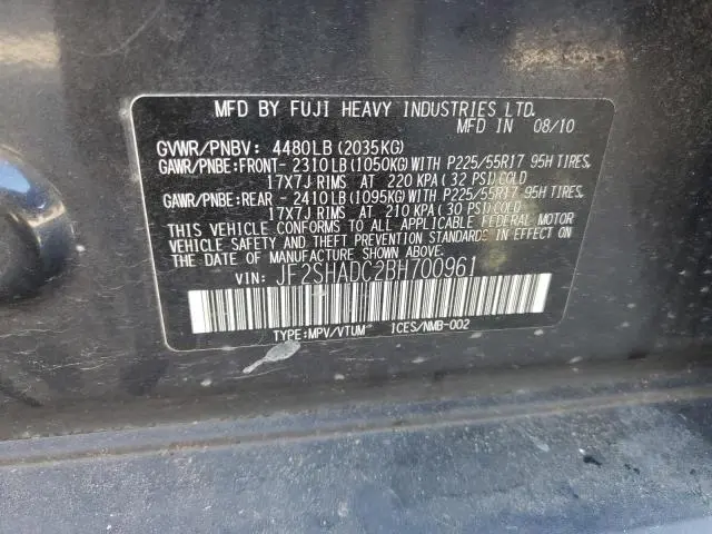 2011 SUBARU FORESTER 2.5X PREMIUM  