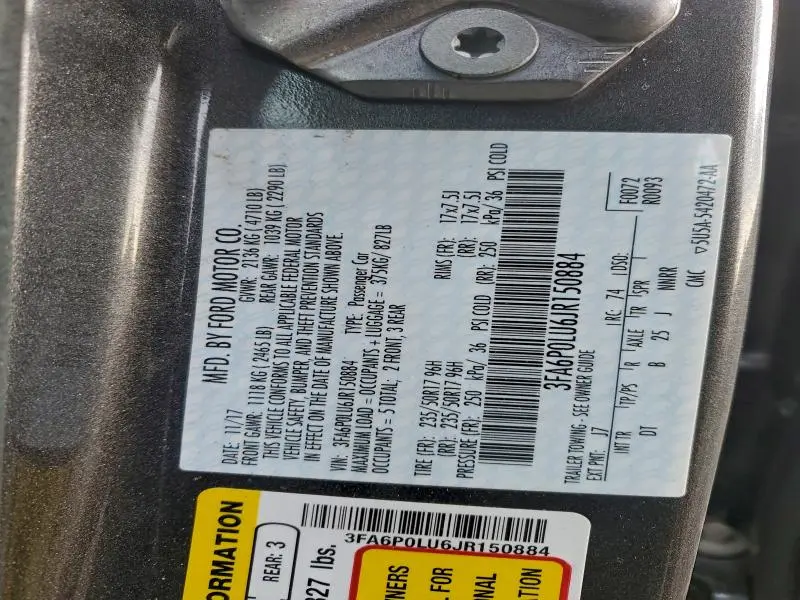 2018 FORD FUSION SE HYBRID  