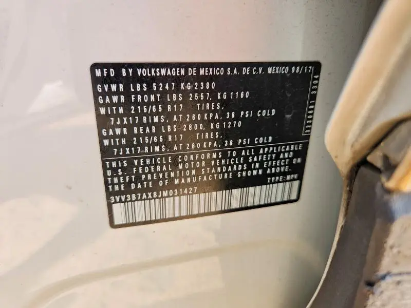 2018 VOLKSWAGEN TIGUAN SE, SEL  