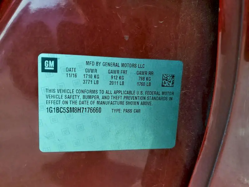 2017 CHEVROLET CRUZE LS  